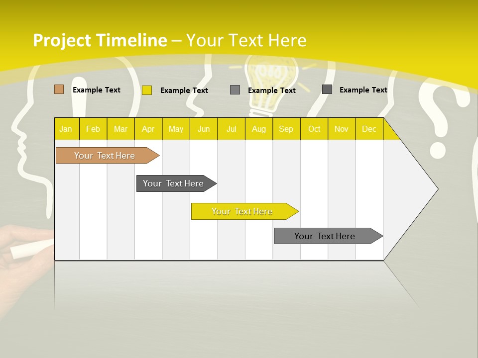 A Person Drawing A Light Bulb On A Blackboard PowerPoint Template