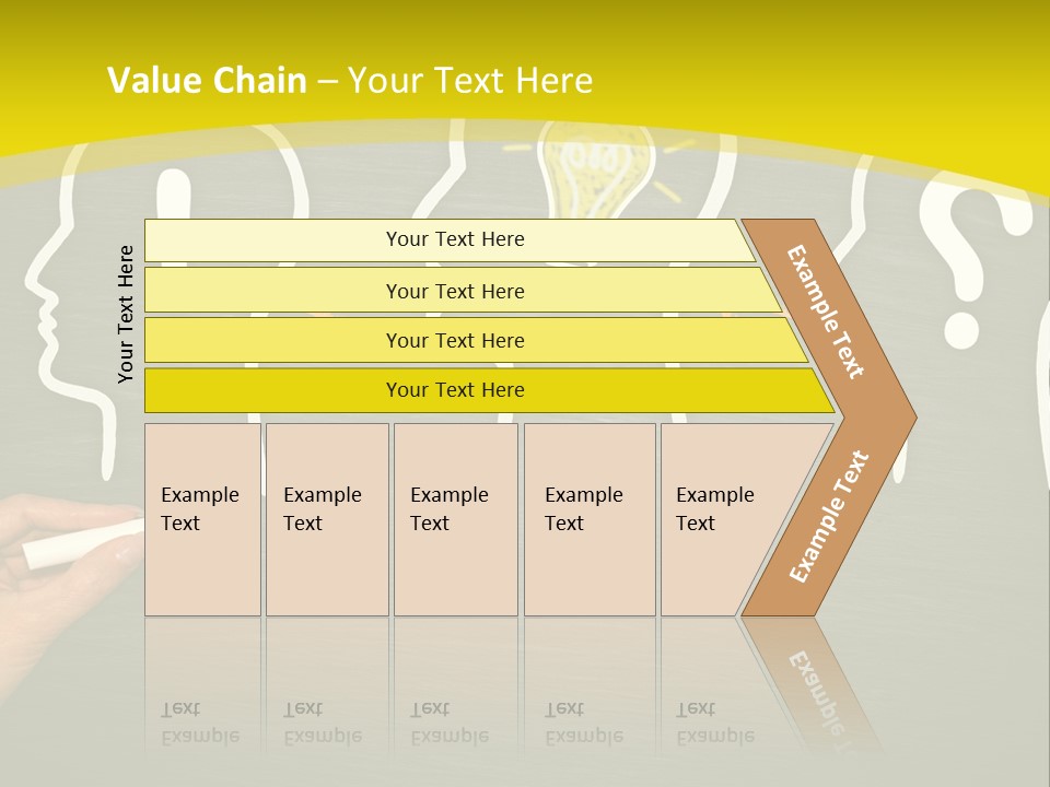 A Person Drawing A Light Bulb On A Blackboard PowerPoint Template
