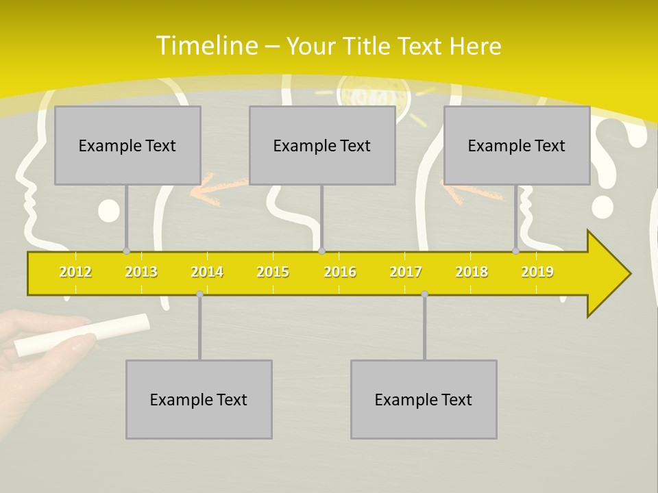 A Person Drawing A Light Bulb On A Blackboard PowerPoint Template