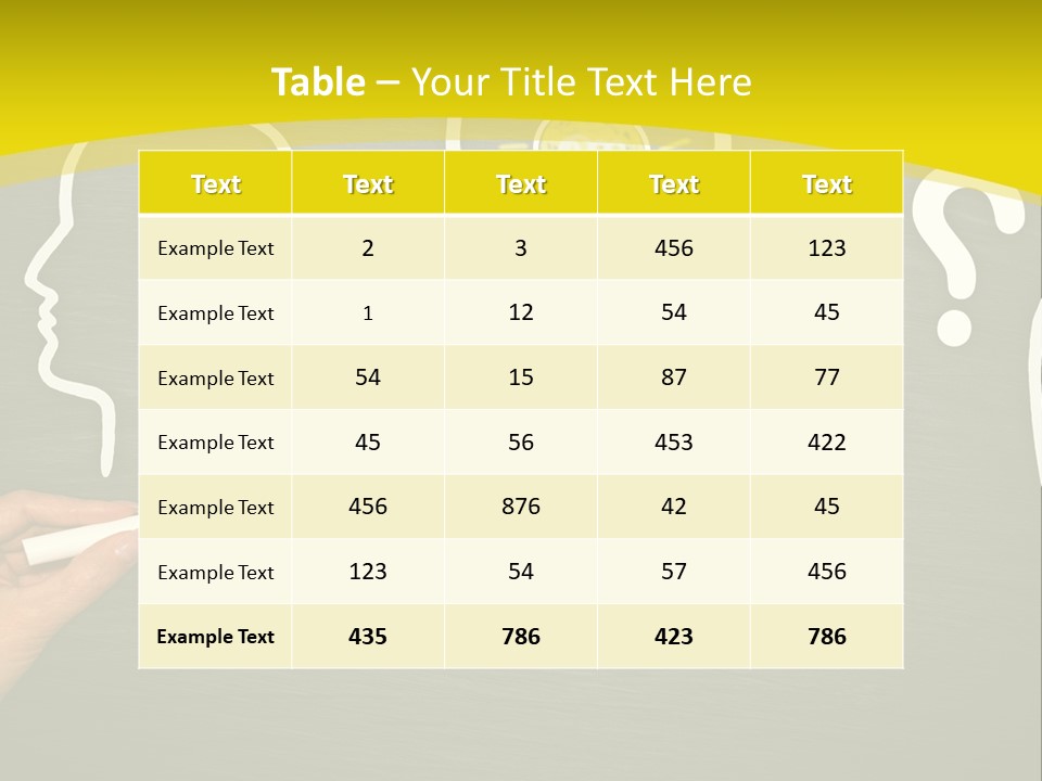 A Person Drawing A Light Bulb On A Blackboard PowerPoint Template