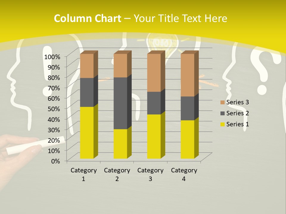 A Person Drawing A Light Bulb On A Blackboard PowerPoint Template