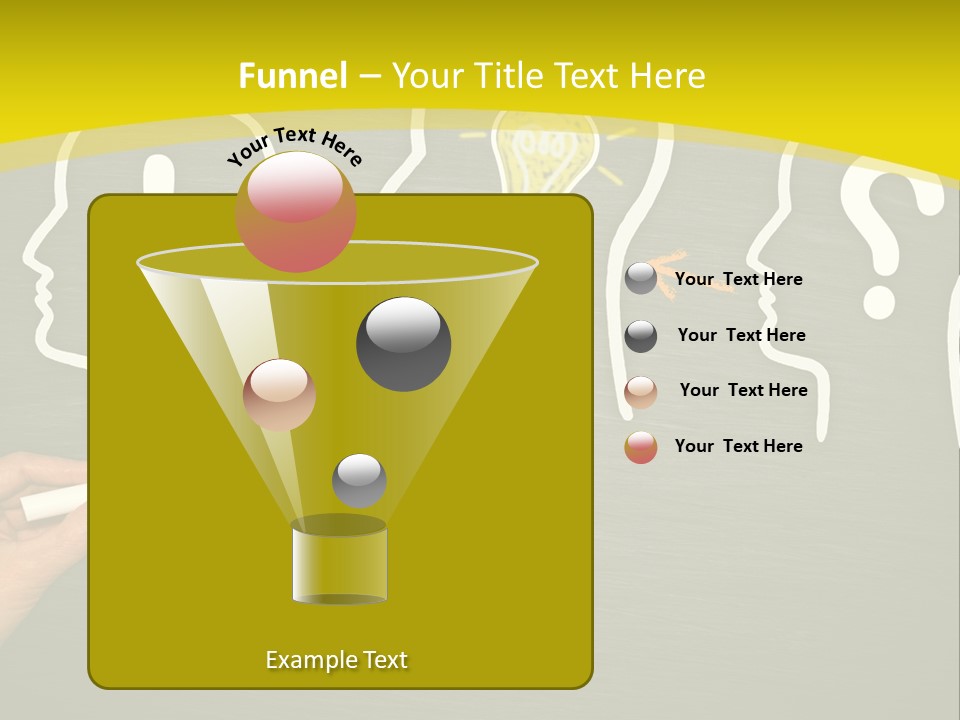 A Person Drawing A Light Bulb On A Blackboard PowerPoint Template