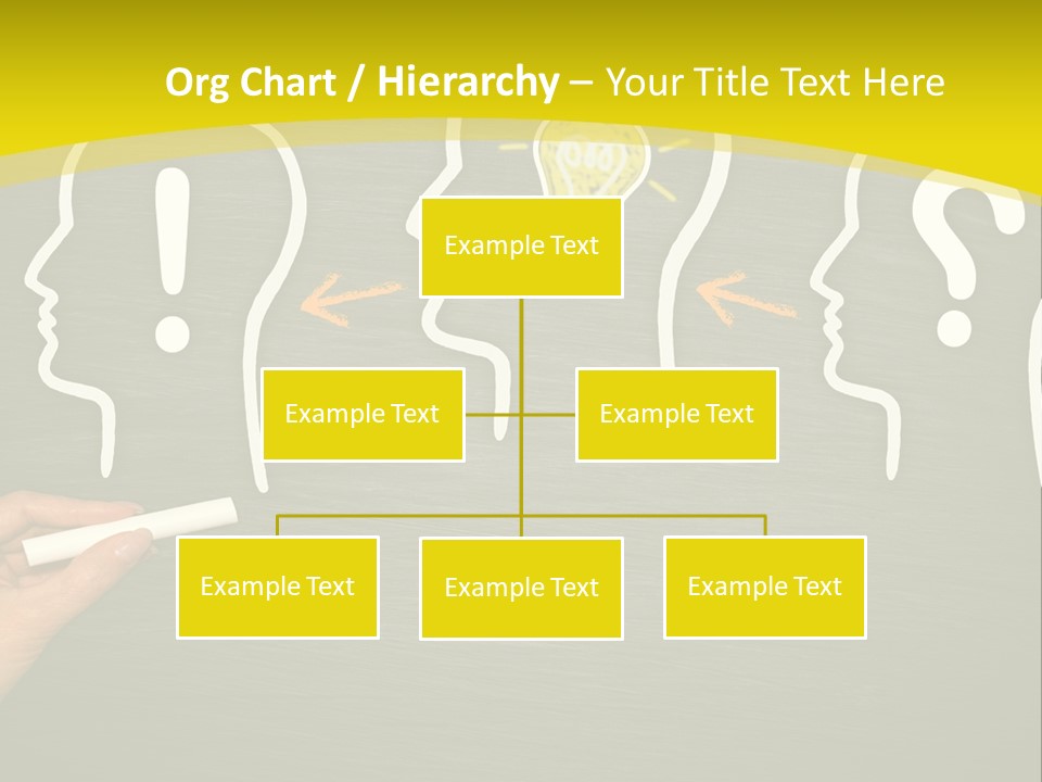 A Person Drawing A Light Bulb On A Blackboard PowerPoint Template