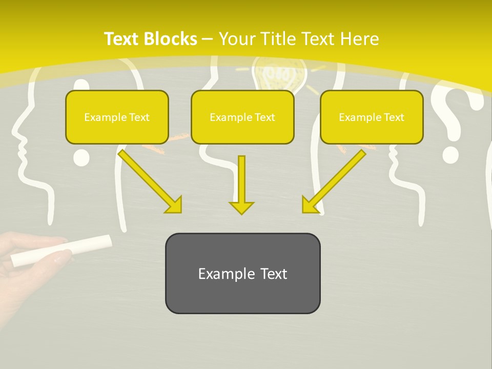 A Person Drawing A Light Bulb On A Blackboard PowerPoint Template