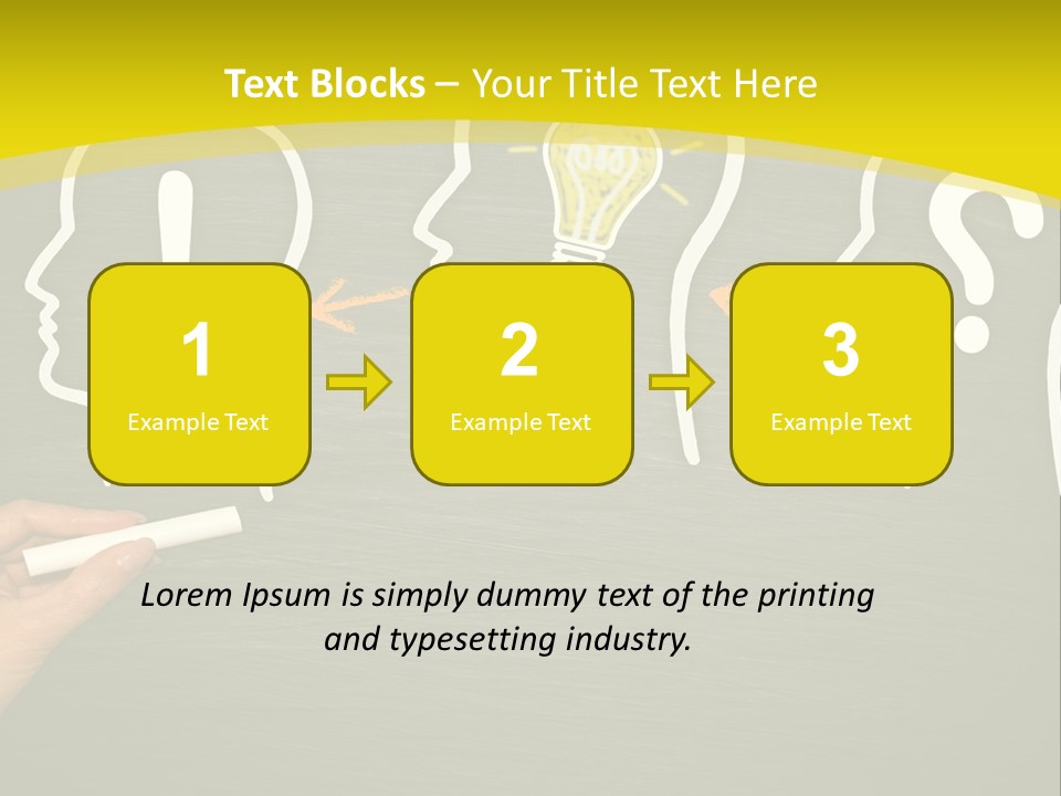 A Person Drawing A Light Bulb On A Blackboard PowerPoint Template