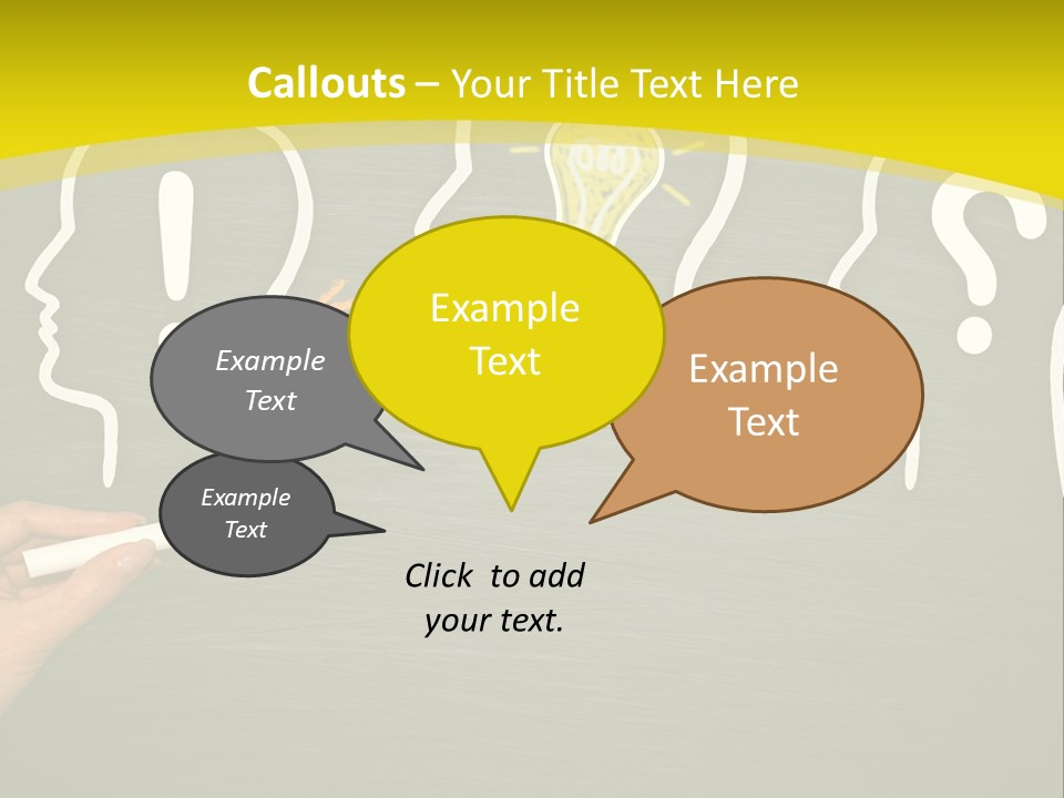 A Person Drawing A Light Bulb On A Blackboard PowerPoint Template