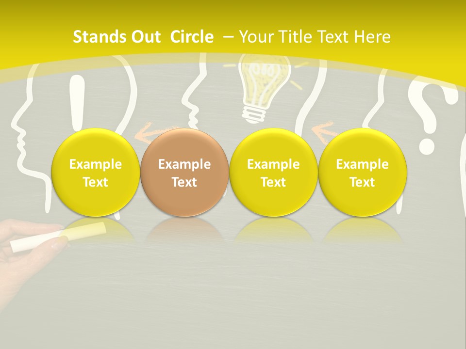 A Person Drawing A Light Bulb On A Blackboard PowerPoint Template