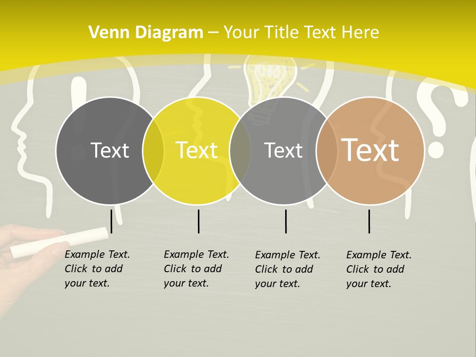 A Person Drawing A Light Bulb On A Blackboard PowerPoint Template