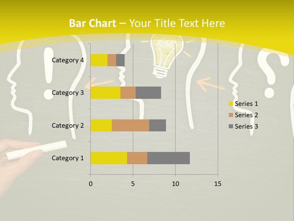A Person Drawing A Light Bulb On A Blackboard PowerPoint Template