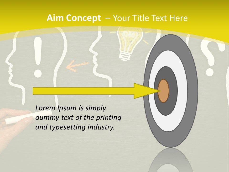 A Person Drawing A Light Bulb On A Blackboard PowerPoint Template