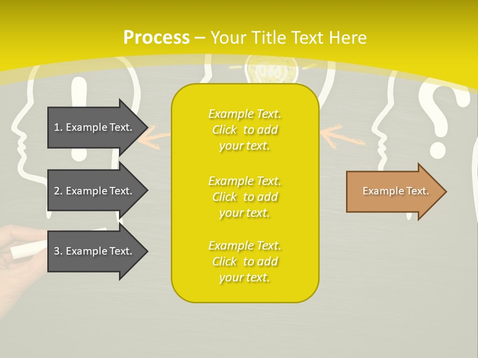 A Person Drawing A Light Bulb On A Blackboard PowerPoint Template