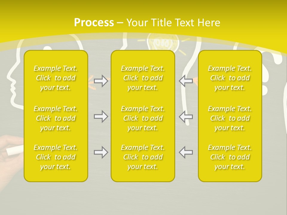 A Person Drawing A Light Bulb On A Blackboard PowerPoint Template
