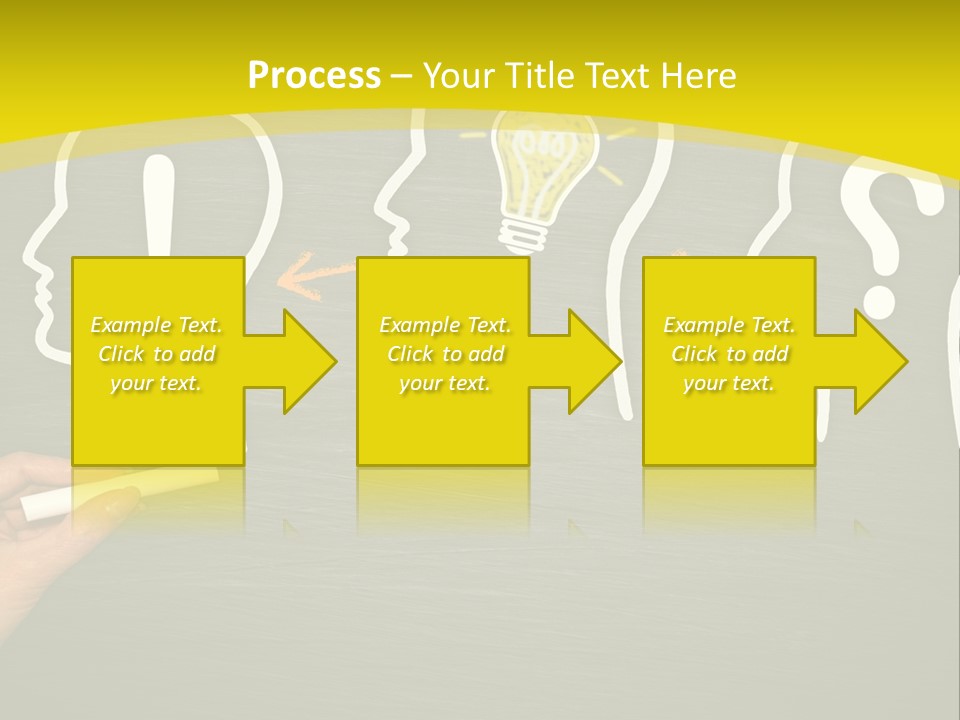A Person Drawing A Light Bulb On A Blackboard PowerPoint Template