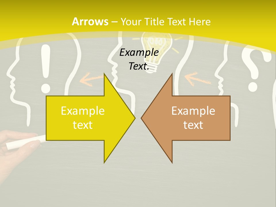 A Person Drawing A Light Bulb On A Blackboard PowerPoint Template
