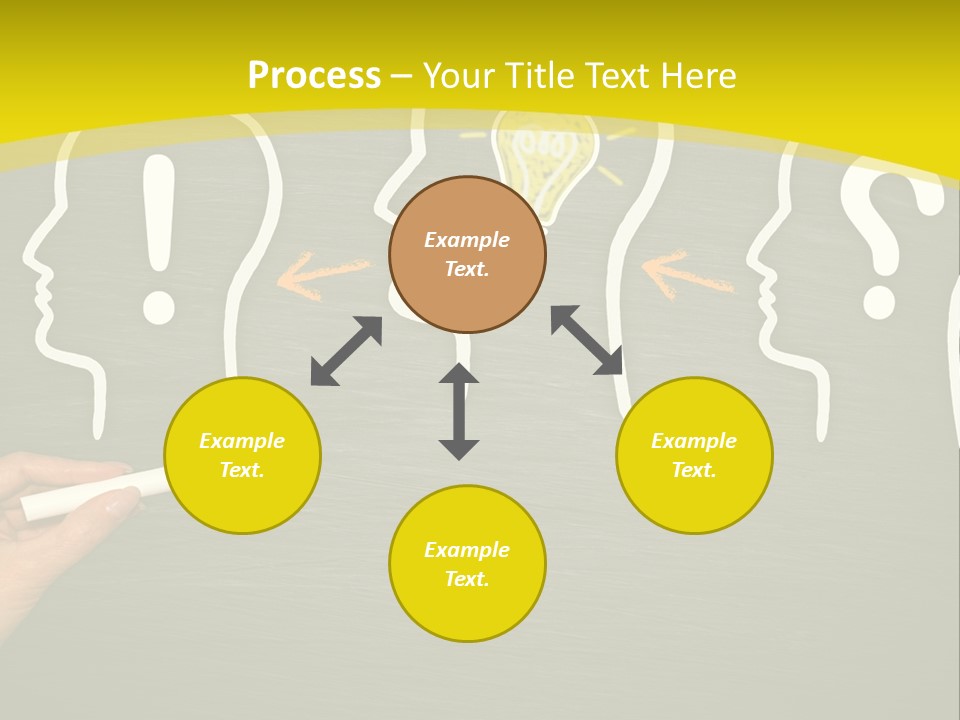 A Person Drawing A Light Bulb On A Blackboard PowerPoint Template