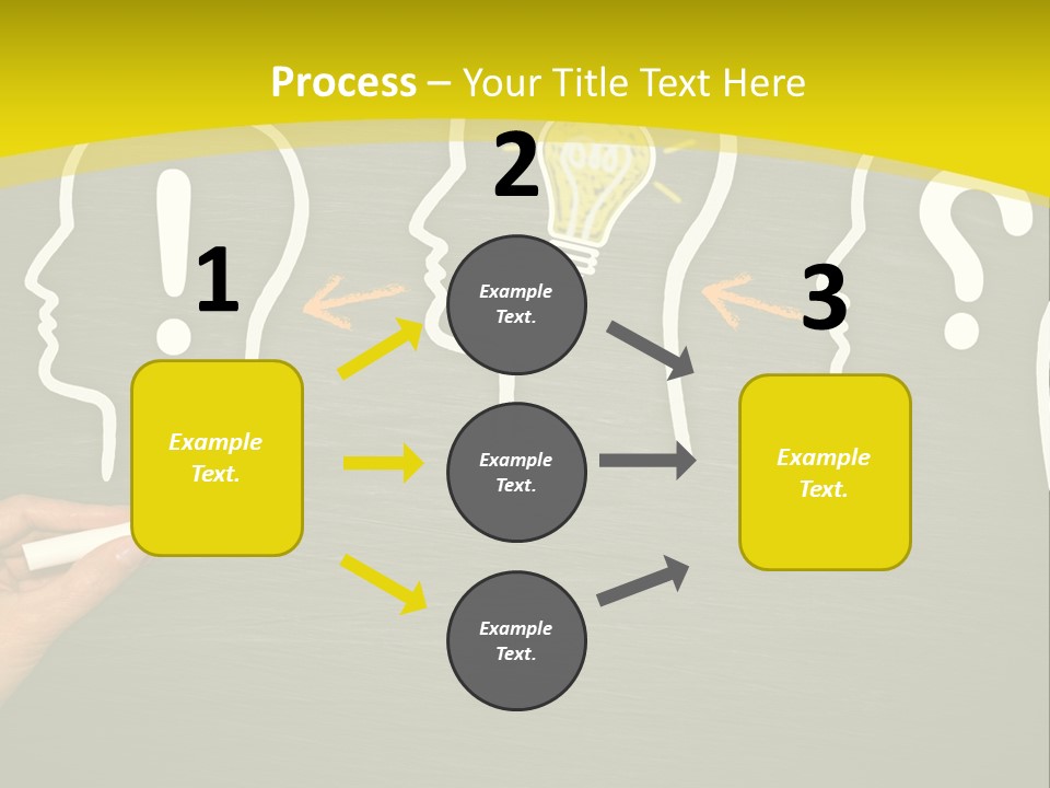A Person Drawing A Light Bulb On A Blackboard PowerPoint Template