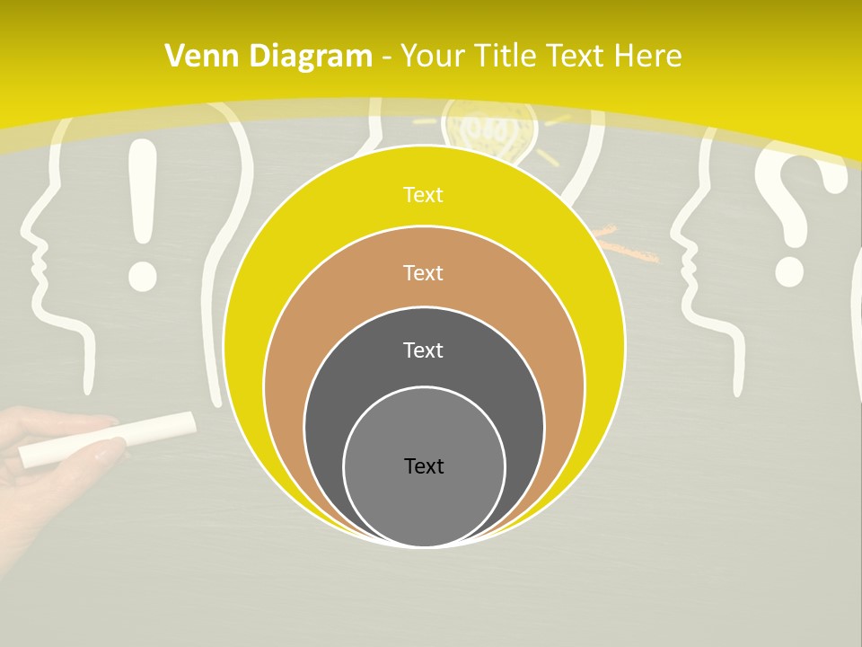 A Person Drawing A Light Bulb On A Blackboard PowerPoint Template