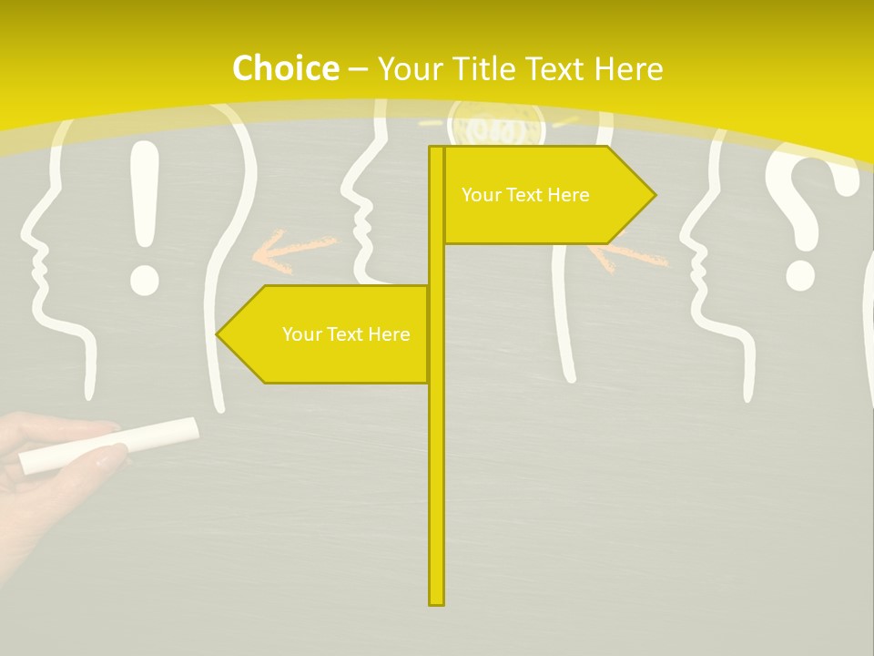 A Person Drawing A Light Bulb On A Blackboard PowerPoint Template