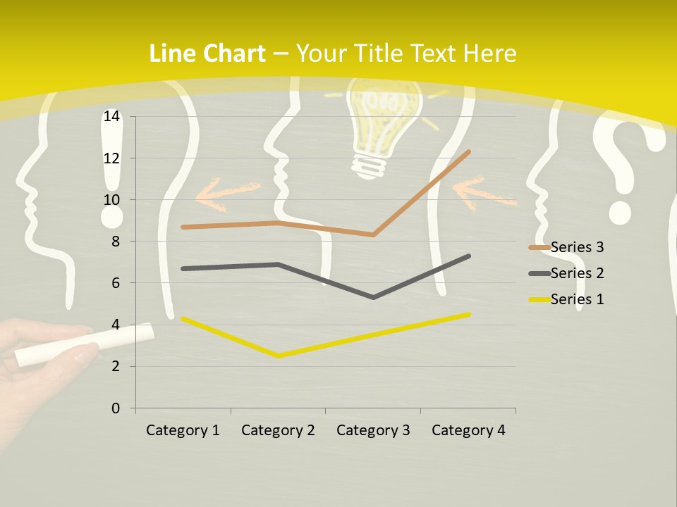 A Person Drawing A Light Bulb On A Blackboard PowerPoint Template