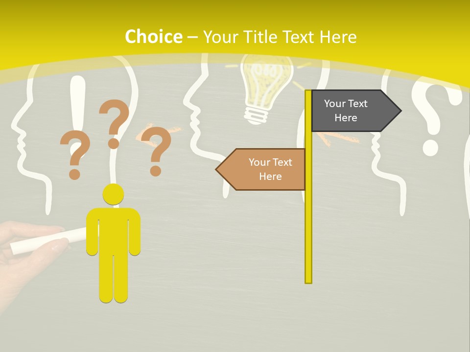 A Person Drawing A Light Bulb On A Blackboard PowerPoint Template