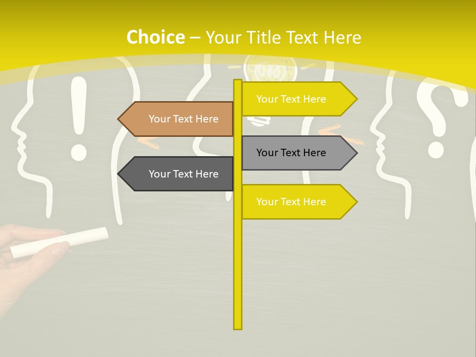 A Person Drawing A Light Bulb On A Blackboard PowerPoint Template