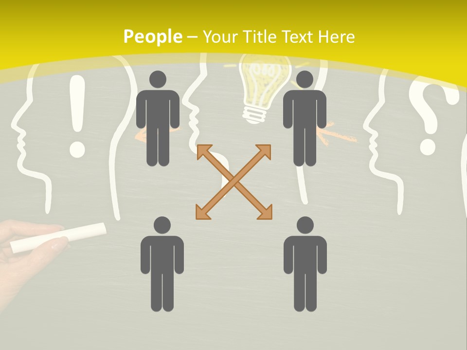 A Person Drawing A Light Bulb On A Blackboard PowerPoint Template