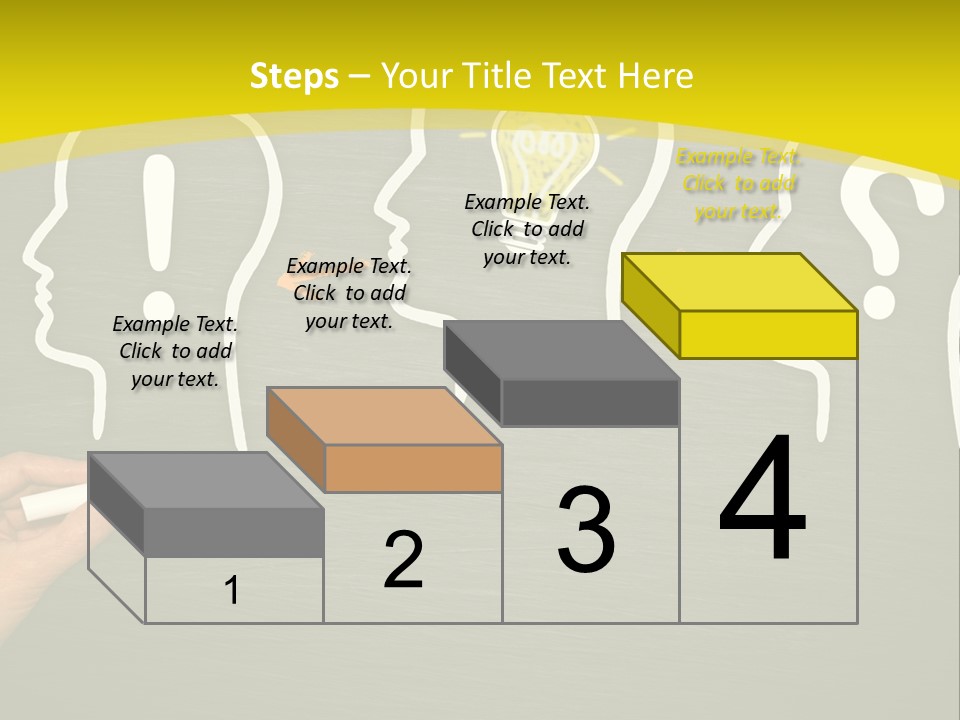 A Person Drawing A Light Bulb On A Blackboard PowerPoint Template
