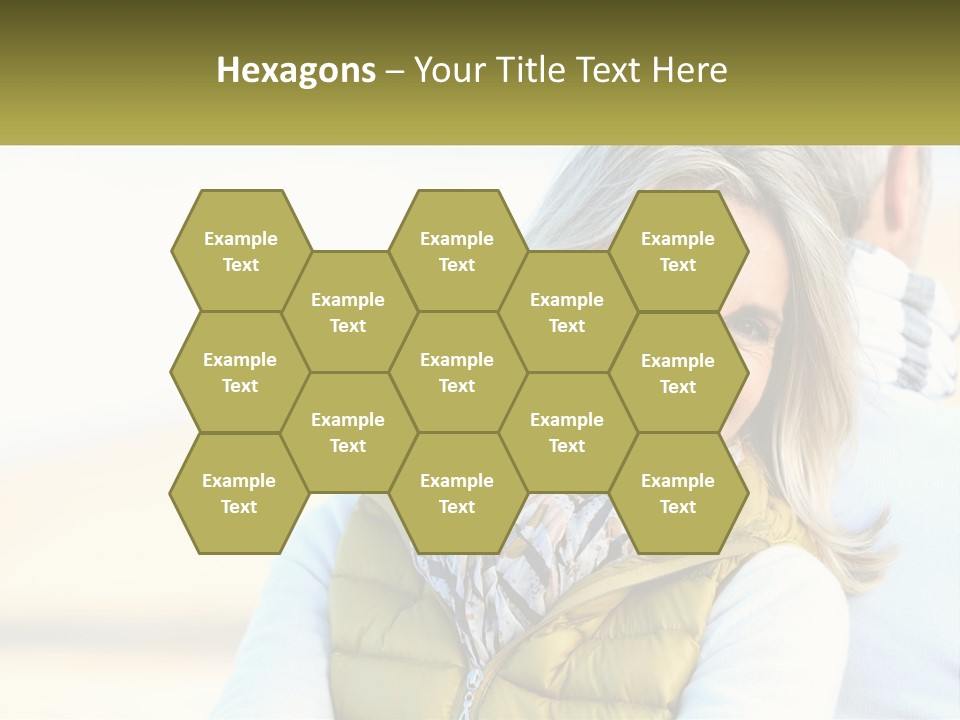 A Woman With A Yellow Vest Is Smiling PowerPoint Template