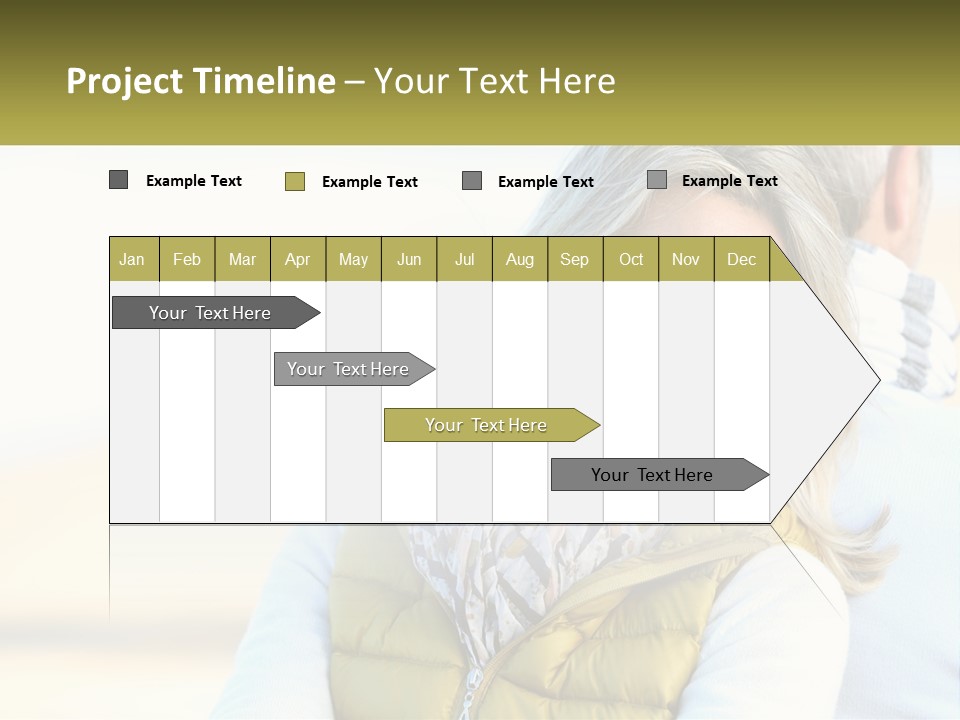 A Woman With A Yellow Vest Is Smiling PowerPoint Template