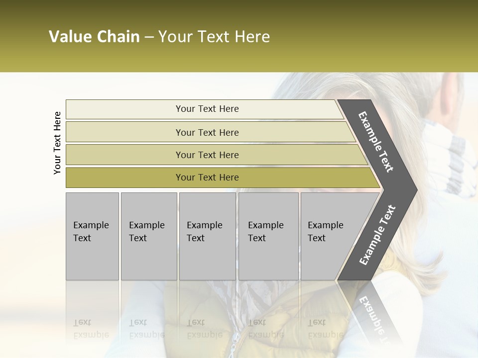 A Woman With A Yellow Vest Is Smiling PowerPoint Template