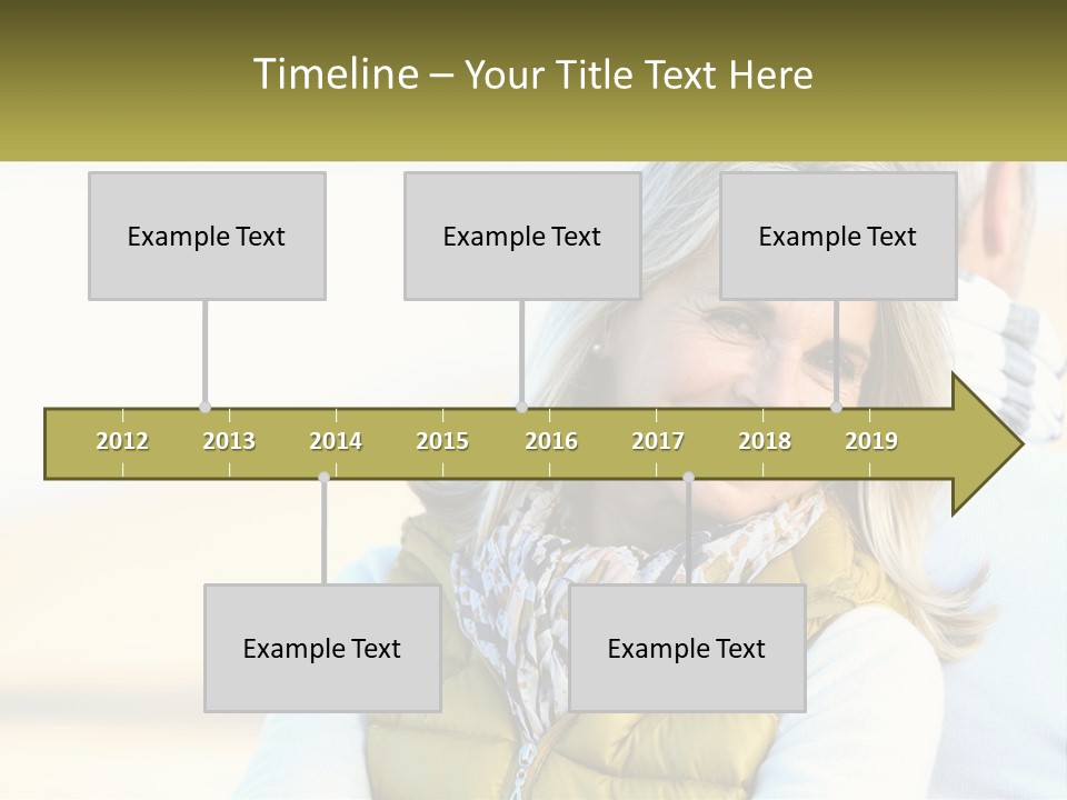 A Woman With A Yellow Vest Is Smiling PowerPoint Template