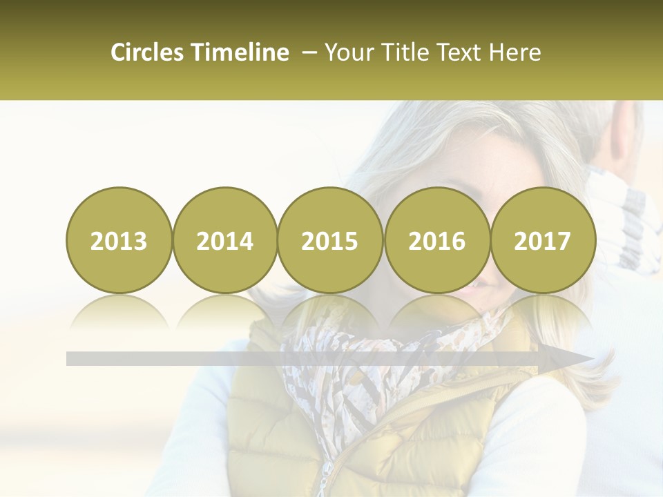 A Woman With A Yellow Vest Is Smiling PowerPoint Template