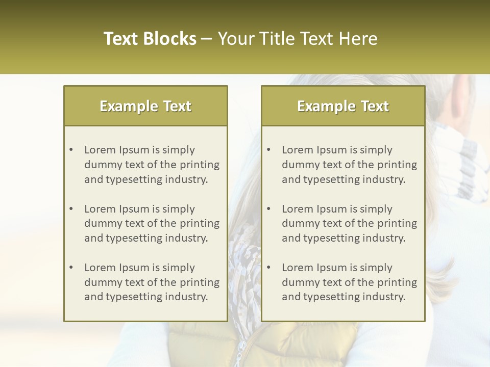 A Woman With A Yellow Vest Is Smiling PowerPoint Template