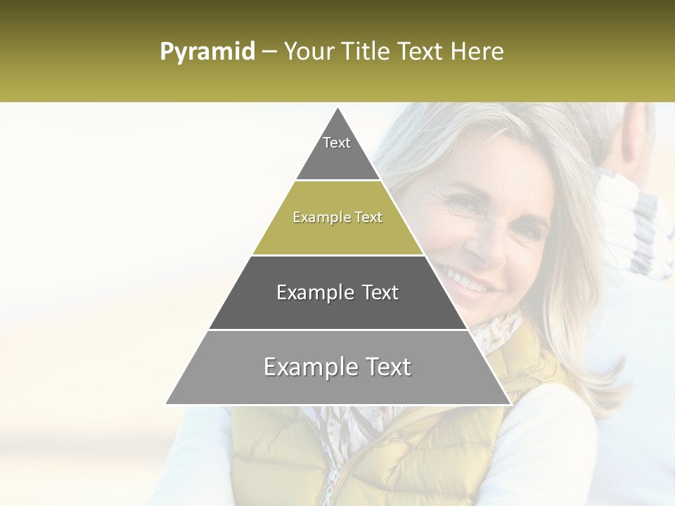 A Woman With A Yellow Vest Is Smiling PowerPoint Template