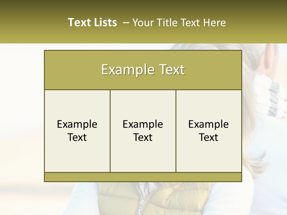 A Woman With A Yellow Vest Is Smiling PowerPoint Template