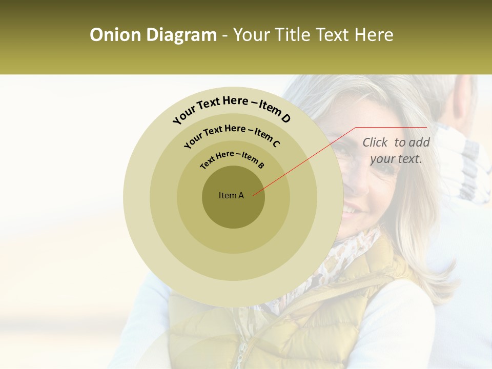 A Woman With A Yellow Vest Is Smiling PowerPoint Template