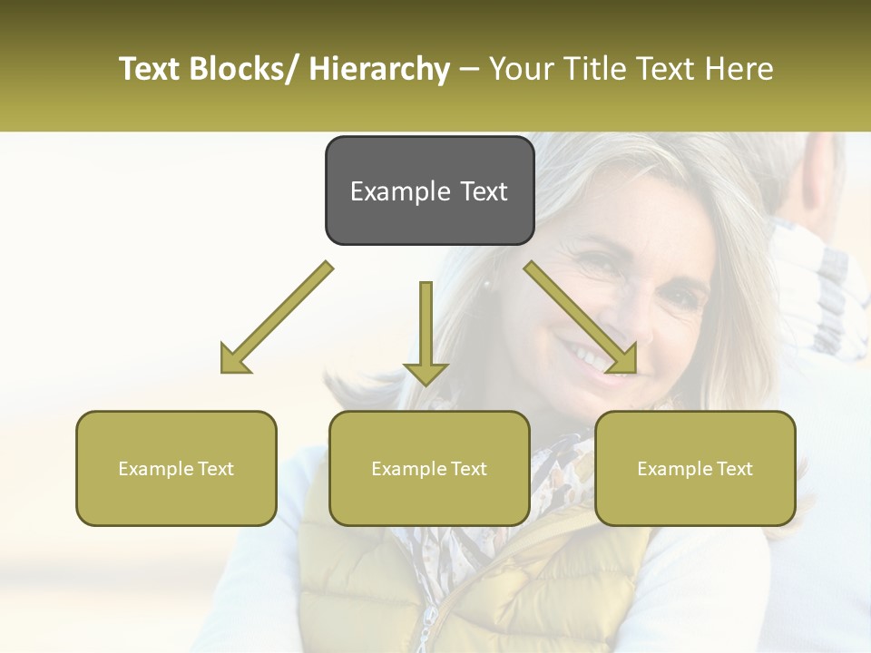 A Woman With A Yellow Vest Is Smiling PowerPoint Template