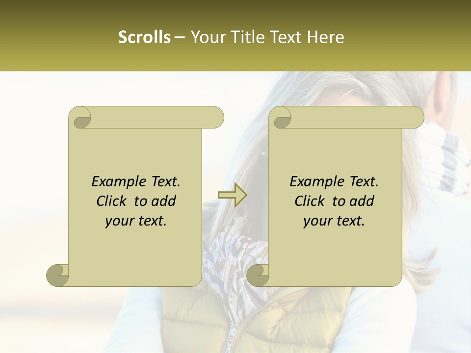 A Woman With A Yellow Vest Is Smiling PowerPoint Template
