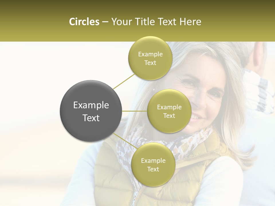 A Woman With A Yellow Vest Is Smiling PowerPoint Template