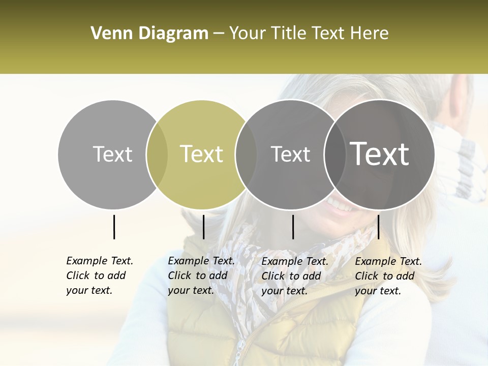 A Woman With A Yellow Vest Is Smiling PowerPoint Template