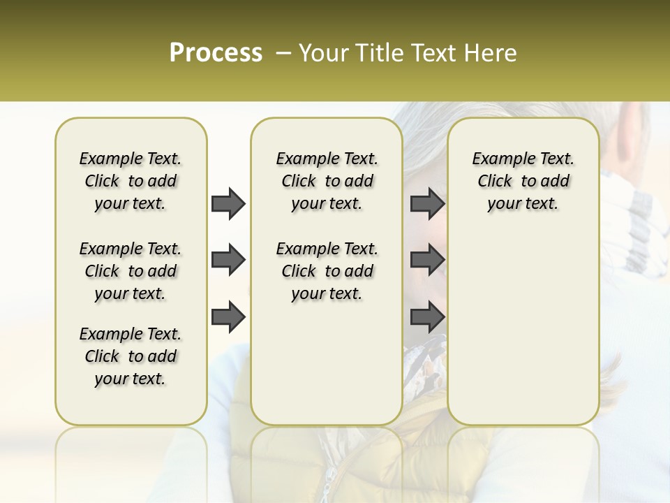 A Woman With A Yellow Vest Is Smiling PowerPoint Template