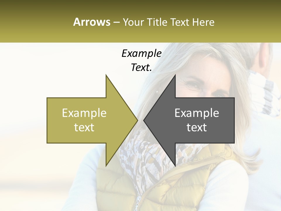 A Woman With A Yellow Vest Is Smiling PowerPoint Template