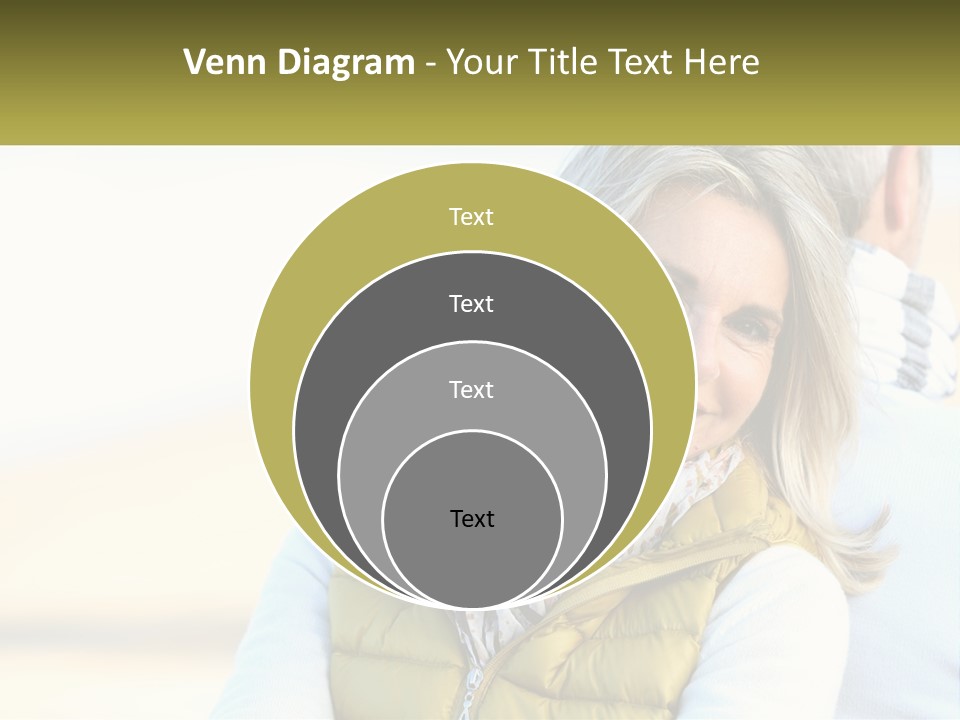 A Woman With A Yellow Vest Is Smiling PowerPoint Template
