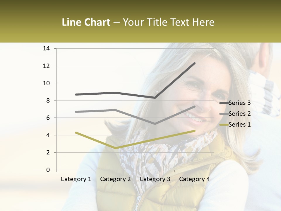 A Woman With A Yellow Vest Is Smiling PowerPoint Template