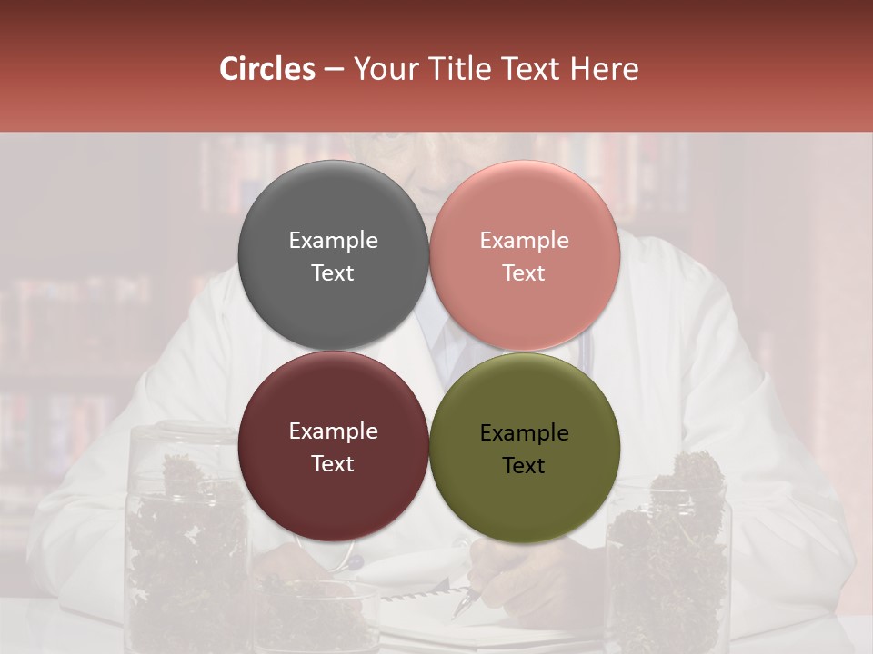 A Man In A Lab Coat Writing On A Piece Of Paper PowerPoint Template