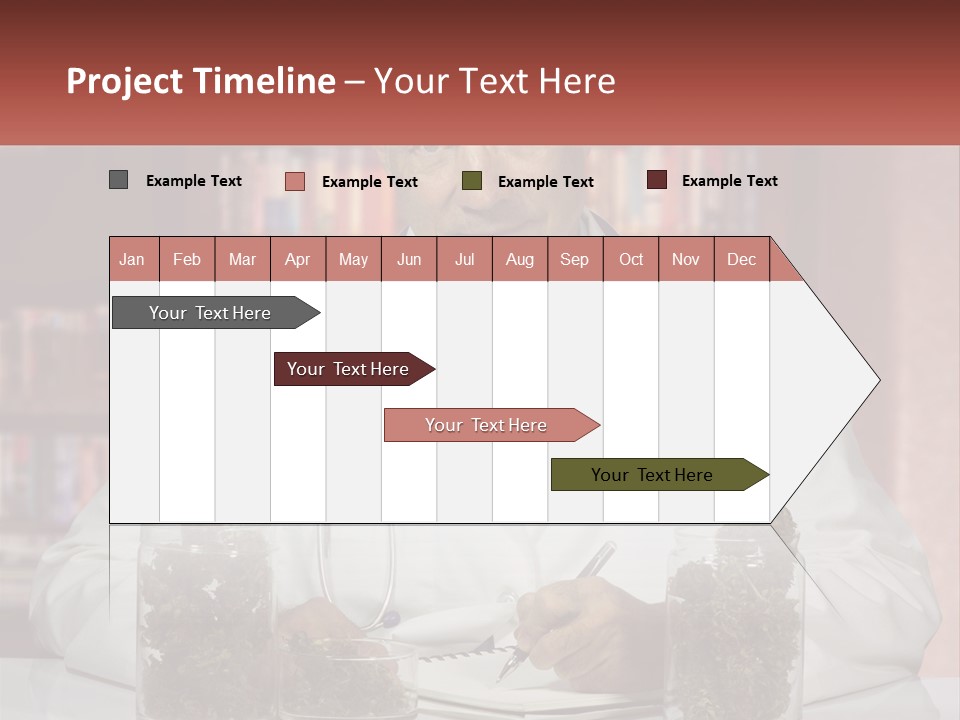 A Man In A Lab Coat Writing On A Piece Of Paper PowerPoint Template