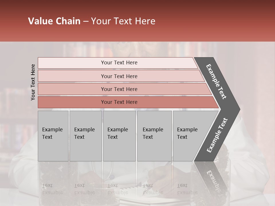 A Man In A Lab Coat Writing On A Piece Of Paper PowerPoint Template