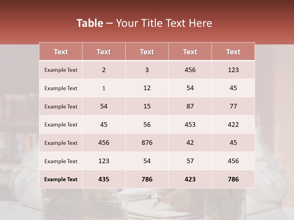 A Man In A Lab Coat Writing On A Piece Of Paper PowerPoint Template