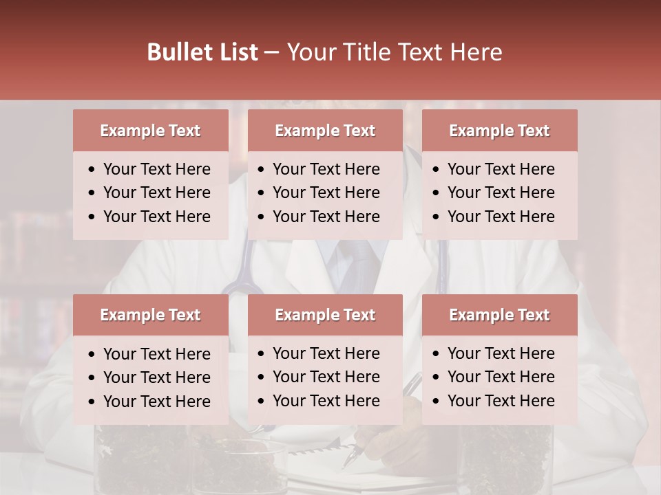A Man In A Lab Coat Writing On A Piece Of Paper PowerPoint Template