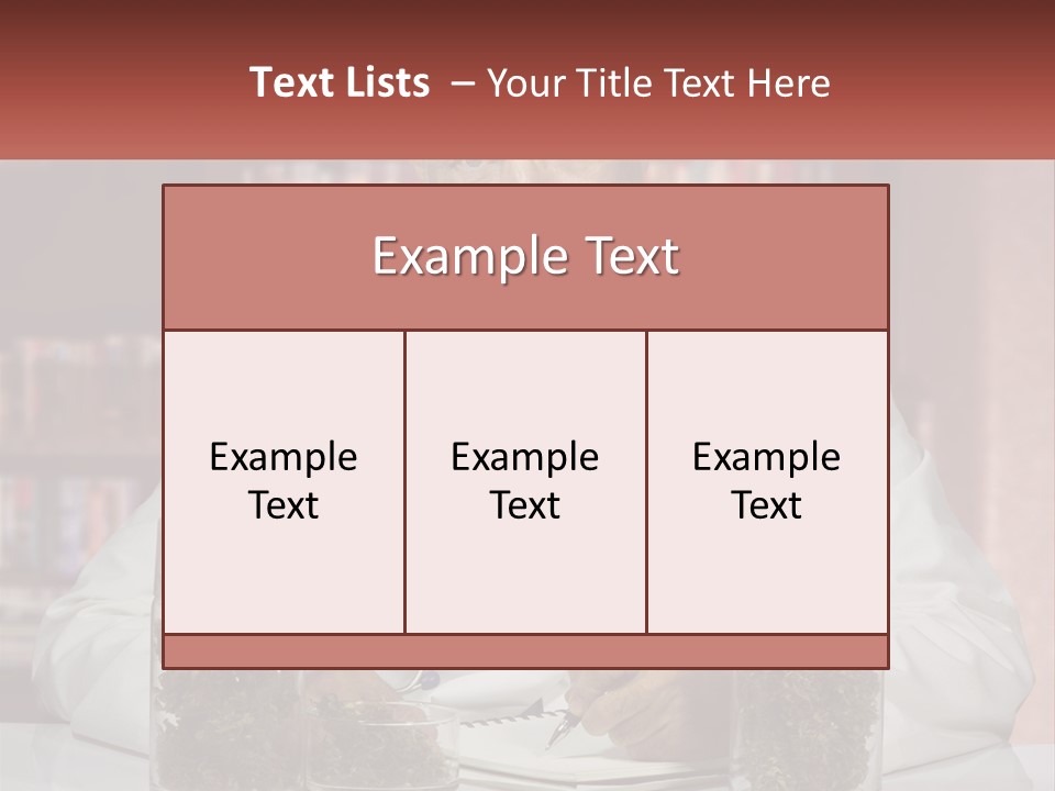 A Man In A Lab Coat Writing On A Piece Of Paper PowerPoint Template
